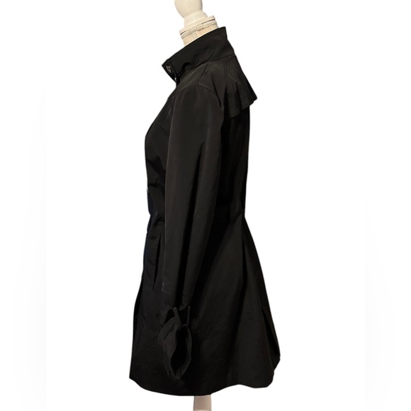 7th Avenue Design Studio New York & Co. Women's Black Double Breasted Raincoat M - Picture 9 of 16